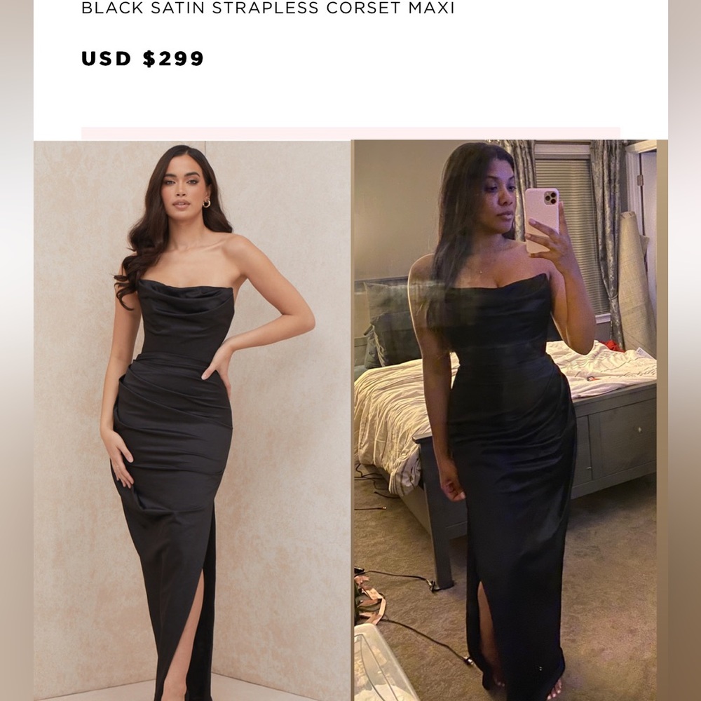 House of CB Adrienne Black Dress